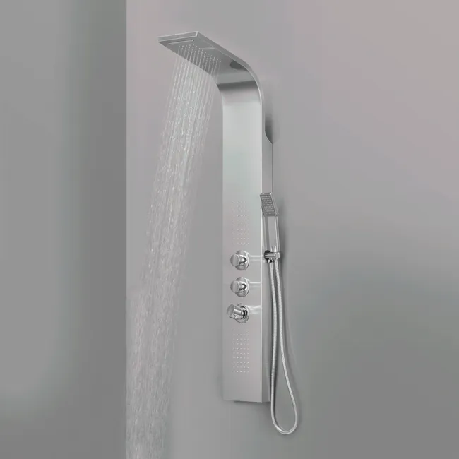 Columna de ducha hidromasaje termostática SENSEA Cali 3 gris cepillado –  ReformHogar
